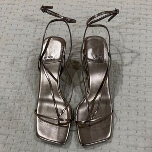 Jeffrey Campbell Silver Strappy Heels